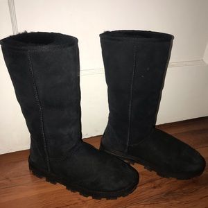 Long black ugg boots